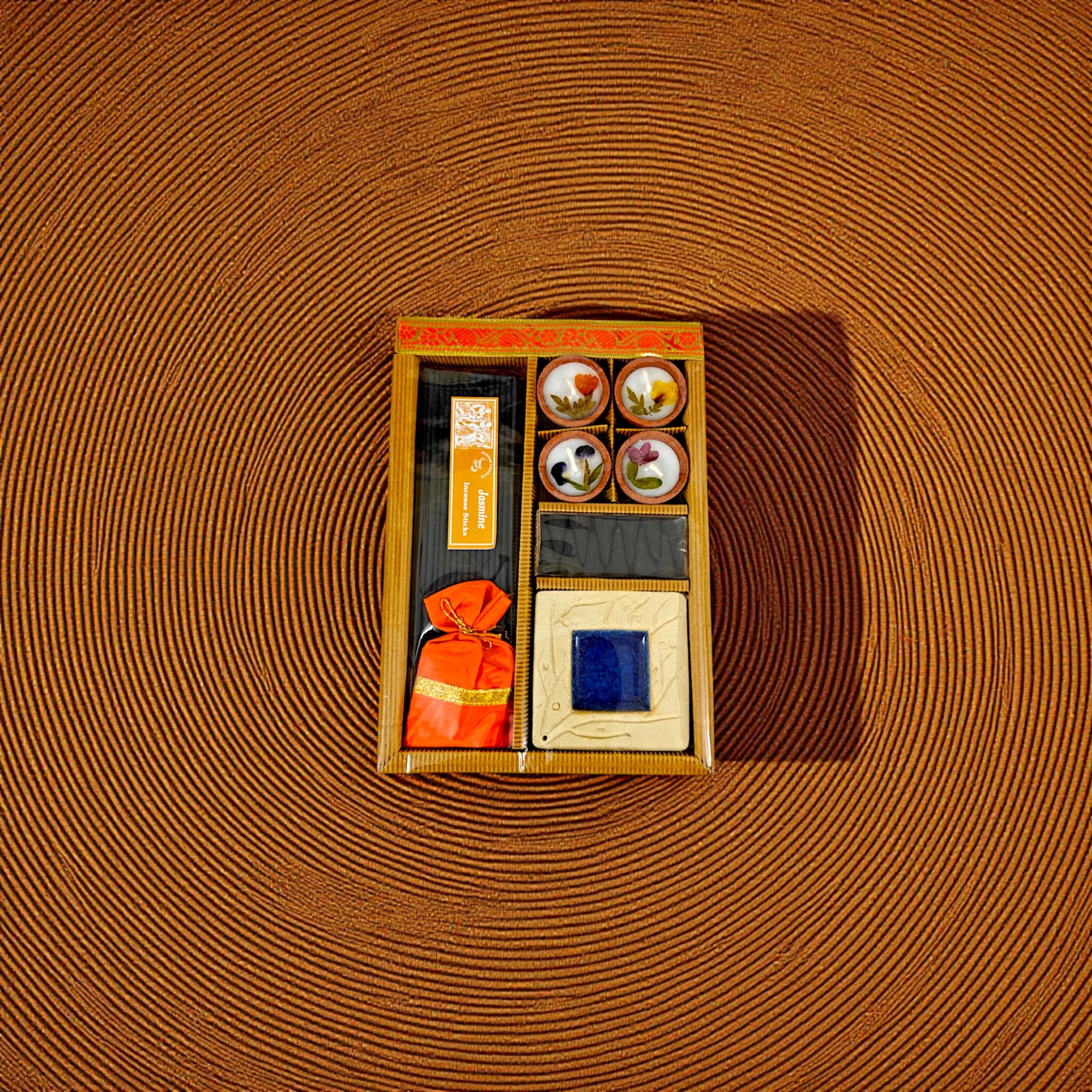 Handmade Candle and Incense Gift Box – Set of 5