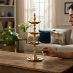 Brass Kerla Multi Layer Diya Stand