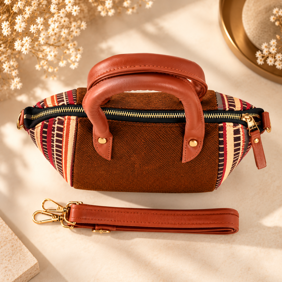 Premium Stylish Women’s Basket Shape Handbag – Compact Crossbody Bag