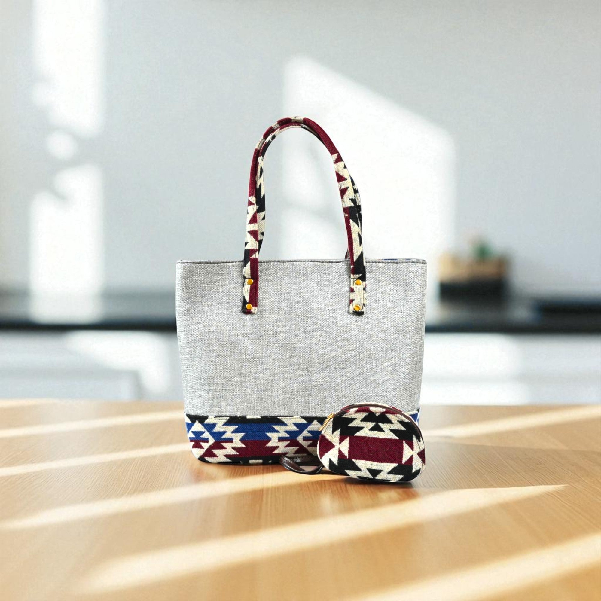 Stylish Premium Jute Shoulder Bags With Coin Pouch