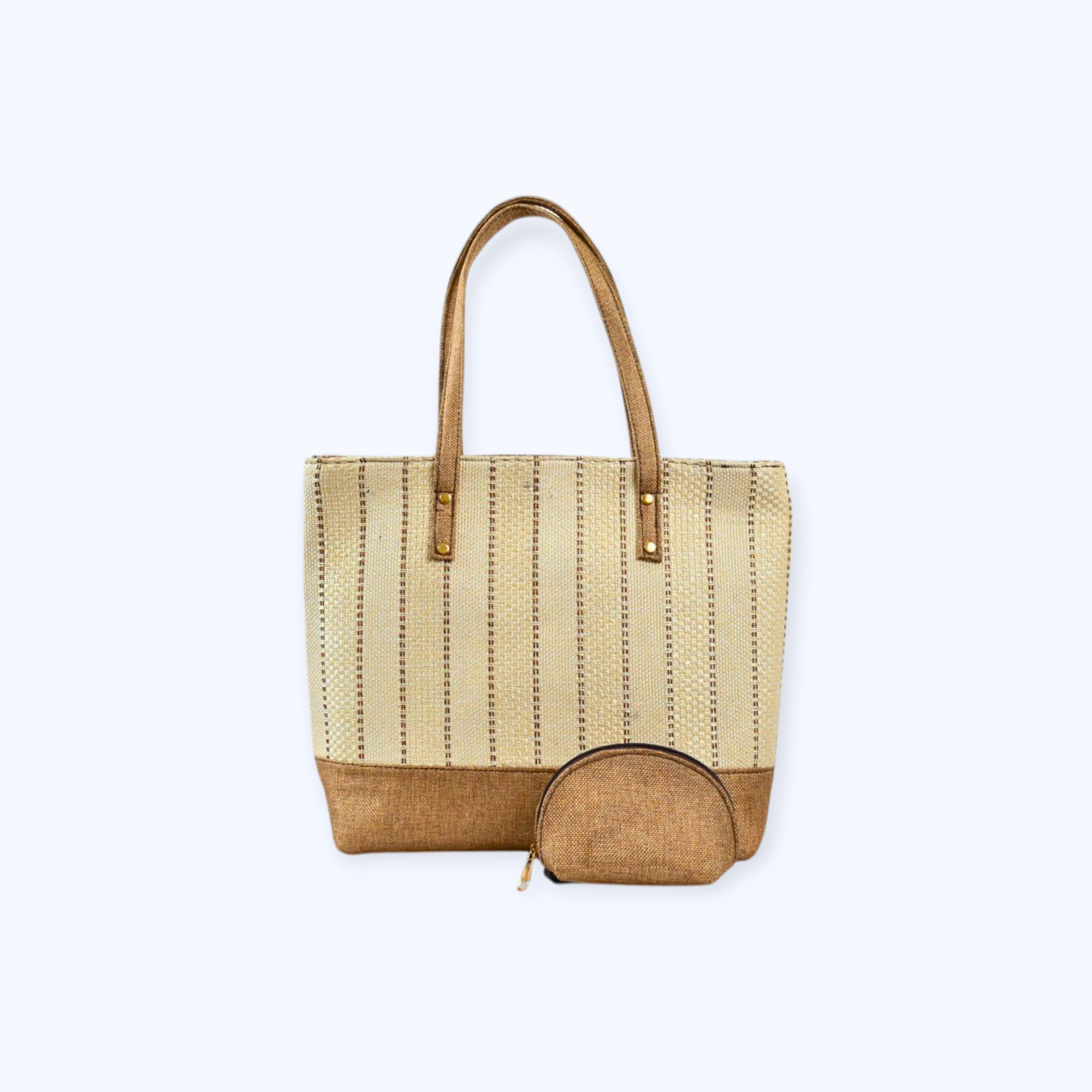 Stylish Premium Jute Shoulder Bags With Coin Pouch