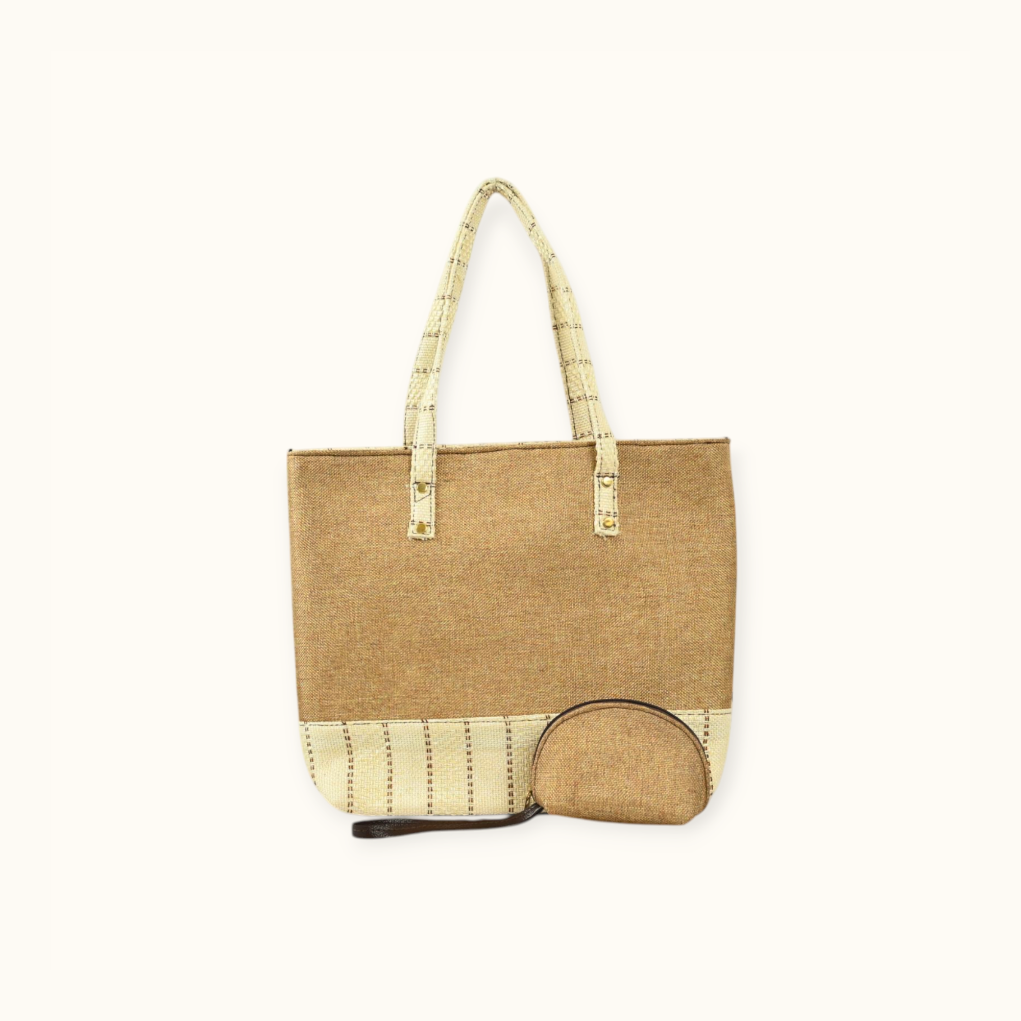 Stylish Premium Jute Shoulder Bags With Coin Pouch