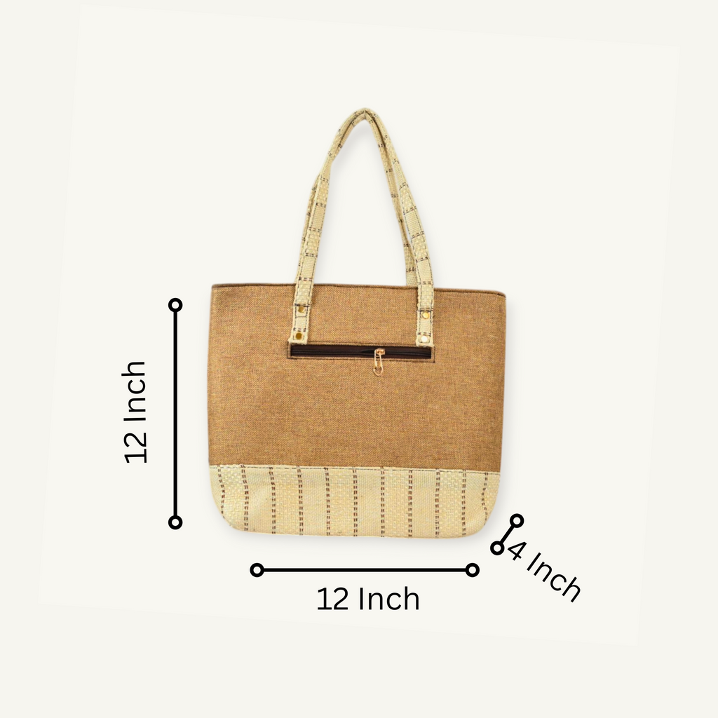 Stylish Premium Jute Shoulder Bags With Coin Pouch