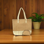 Stylish Premium Jute Shoulder Bags With Coin Pouch