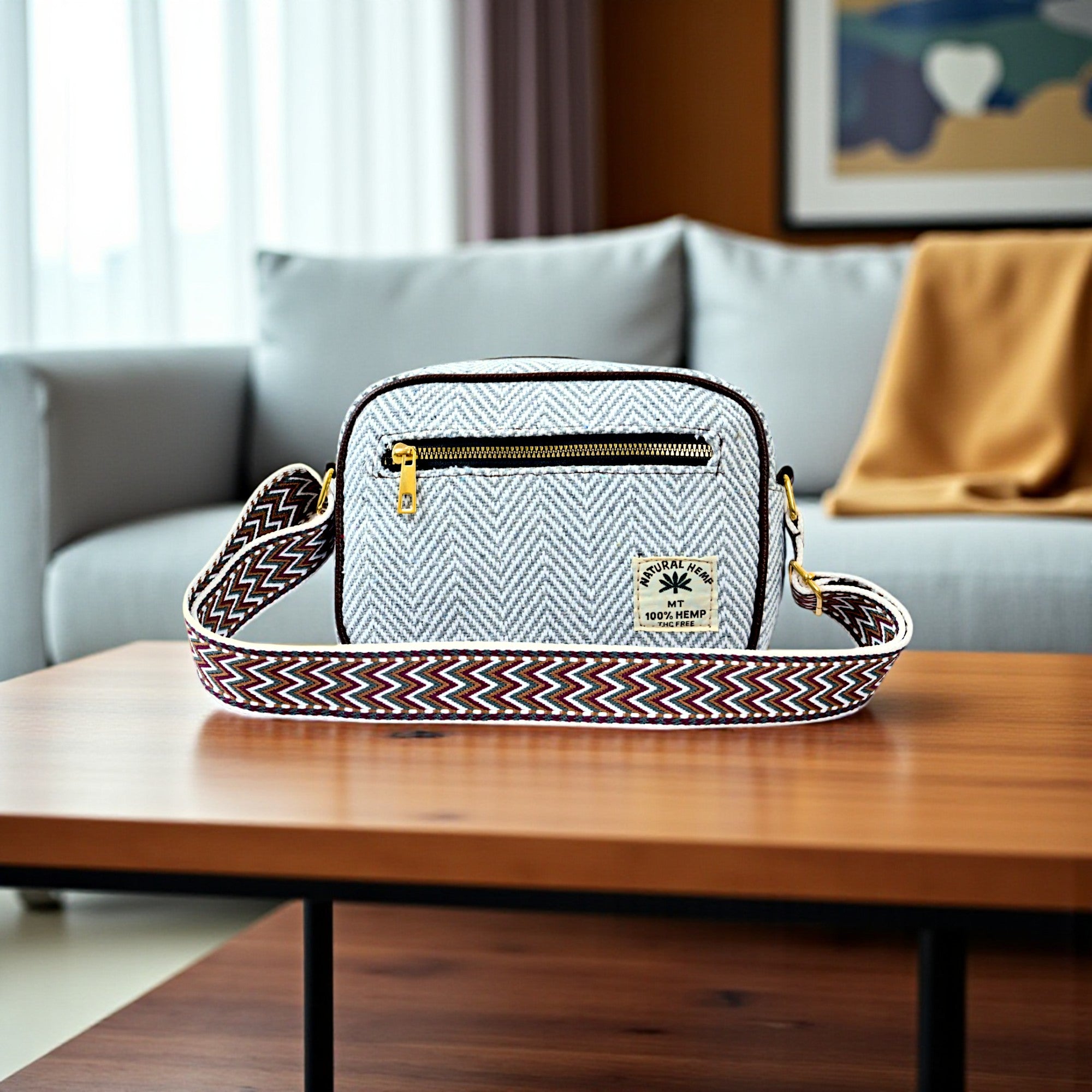 Stylish Premium Hemp Sling Bag