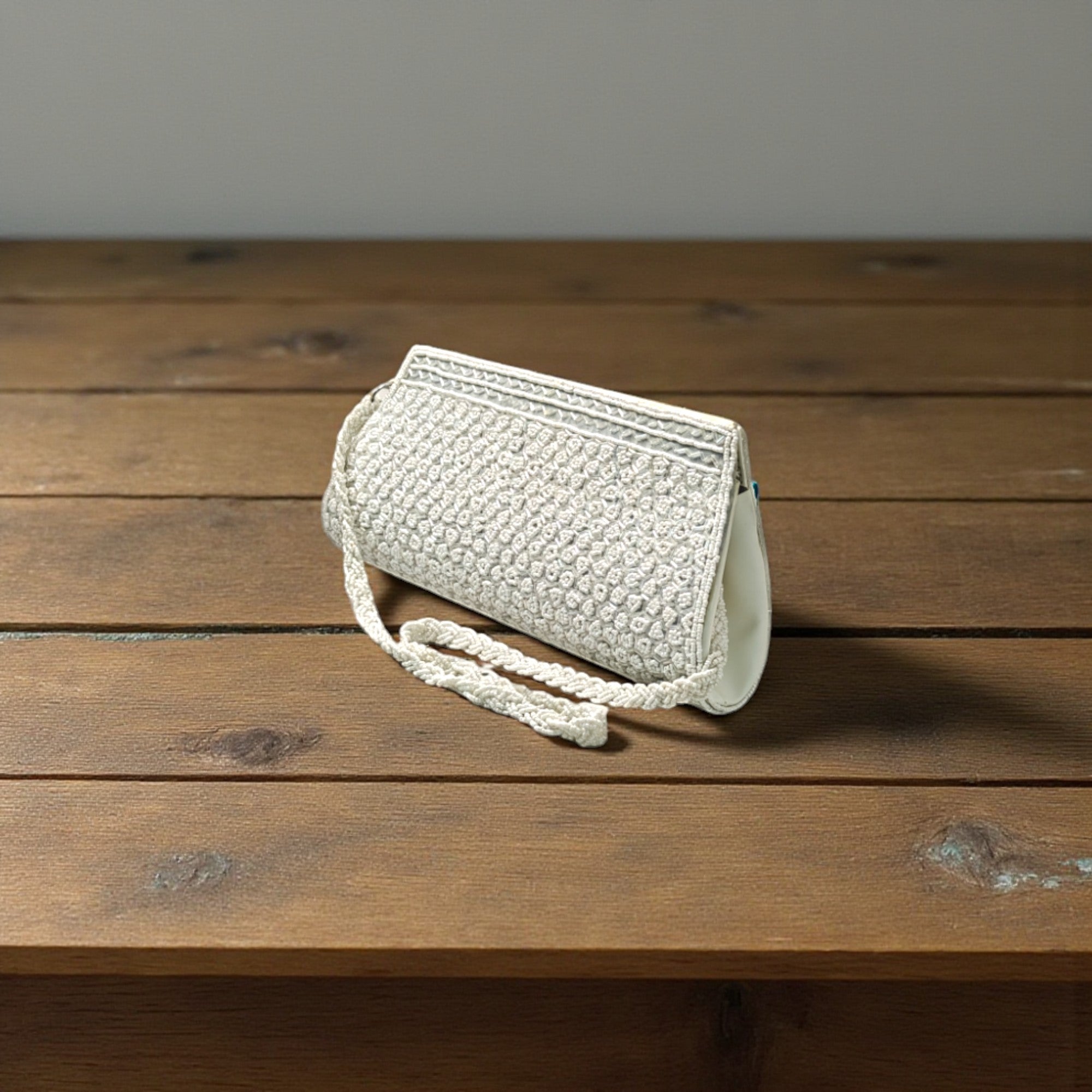 Beautiful Handmade Party-Bead Clutch with Sling Belt