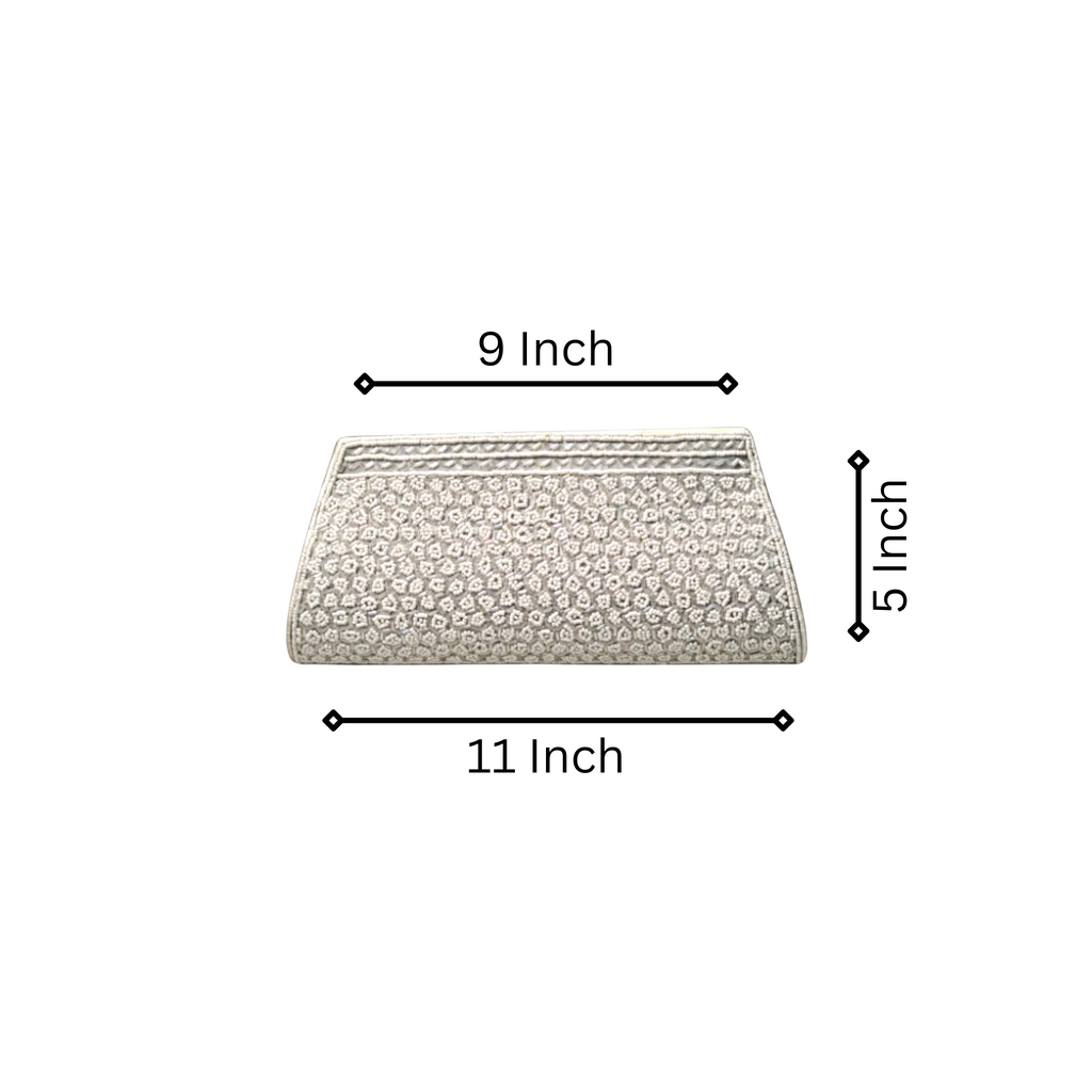 Beautiful Handmade Party-Bead Clutch with Sling Belt