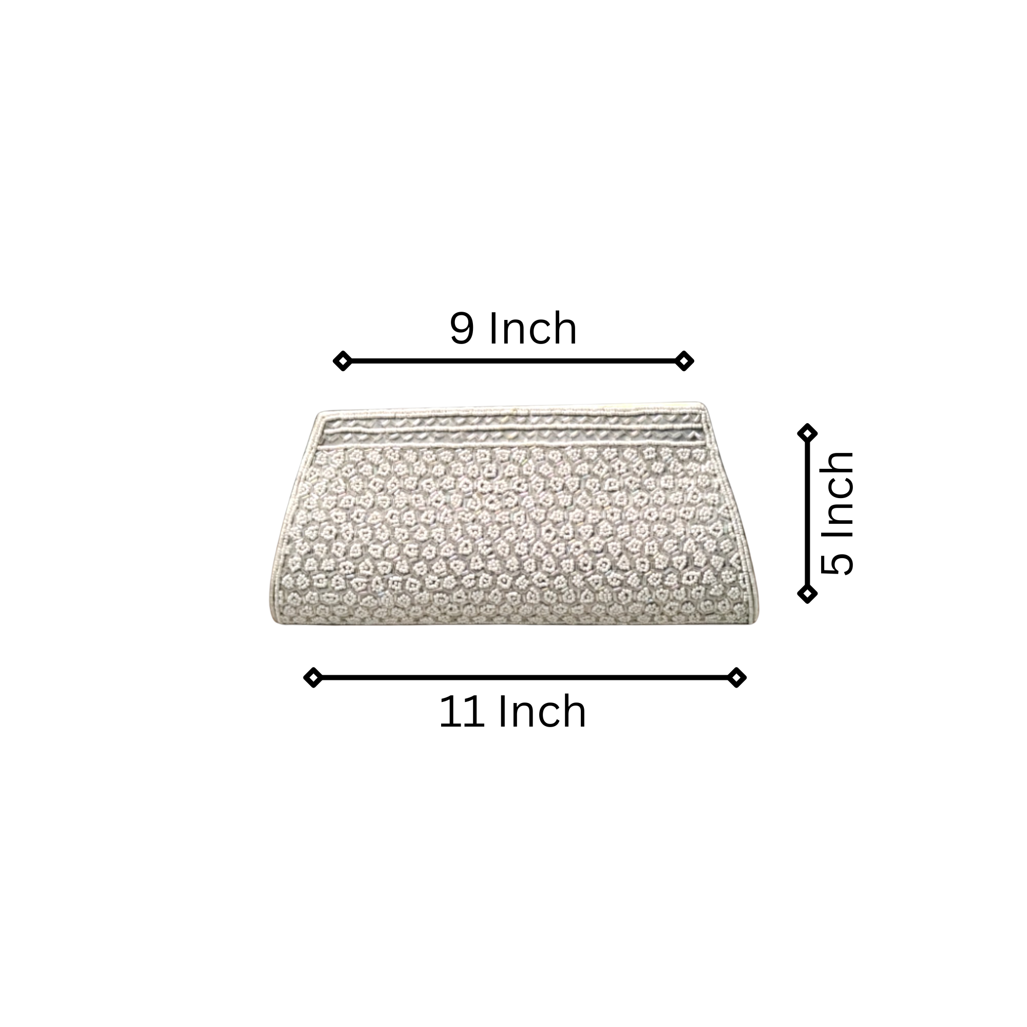 Beautiful Handmade Party-Bead Clutch with Sling Belt