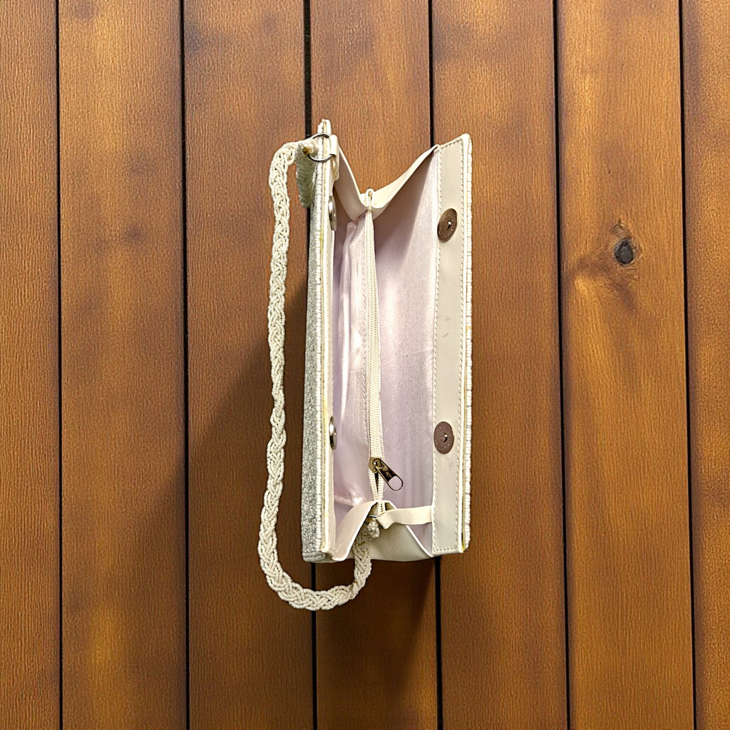 Beautiful Handmade Party-Bead Clutch with Sling Belt