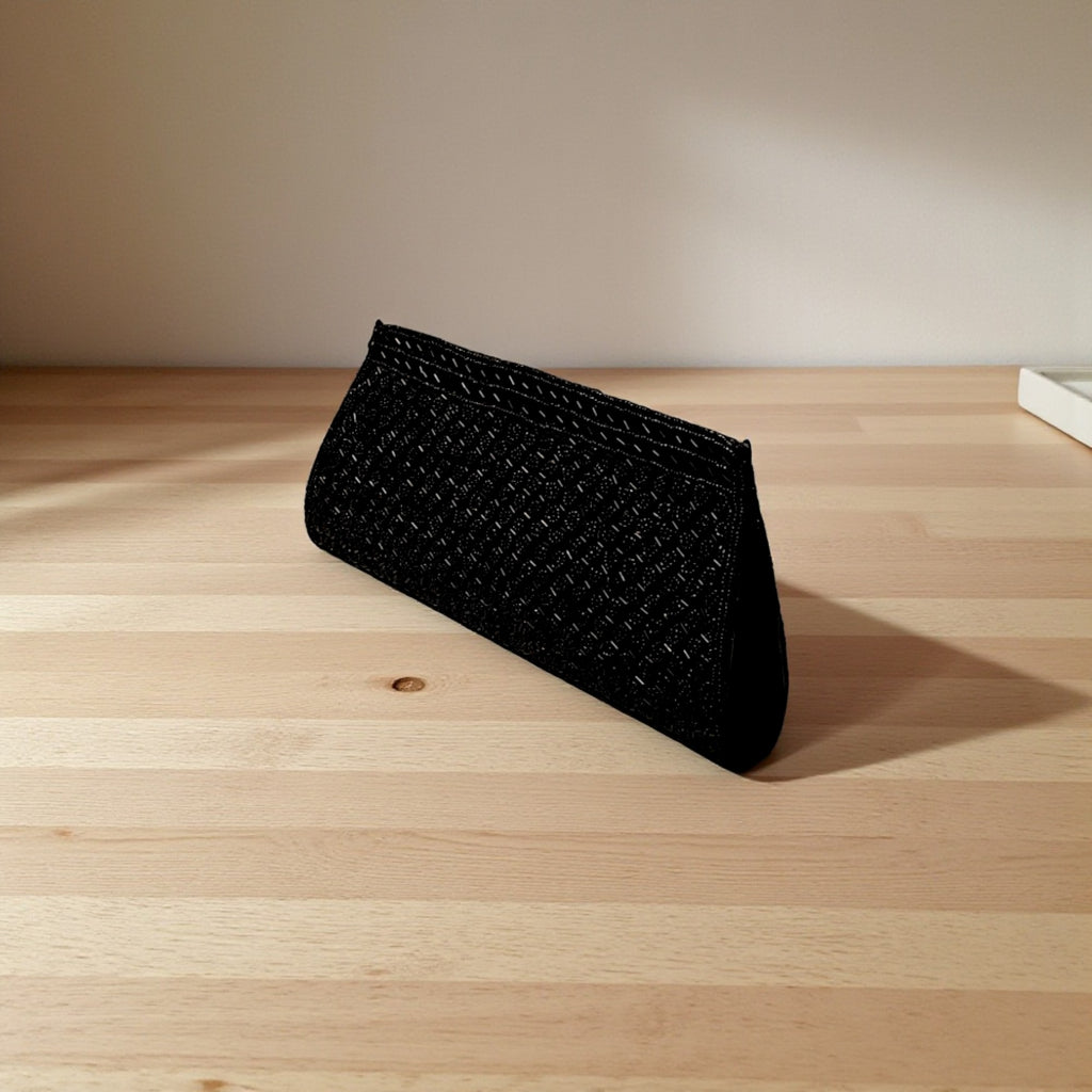 Beautiful Handmade Party-Bead Clutch with Sling Belt