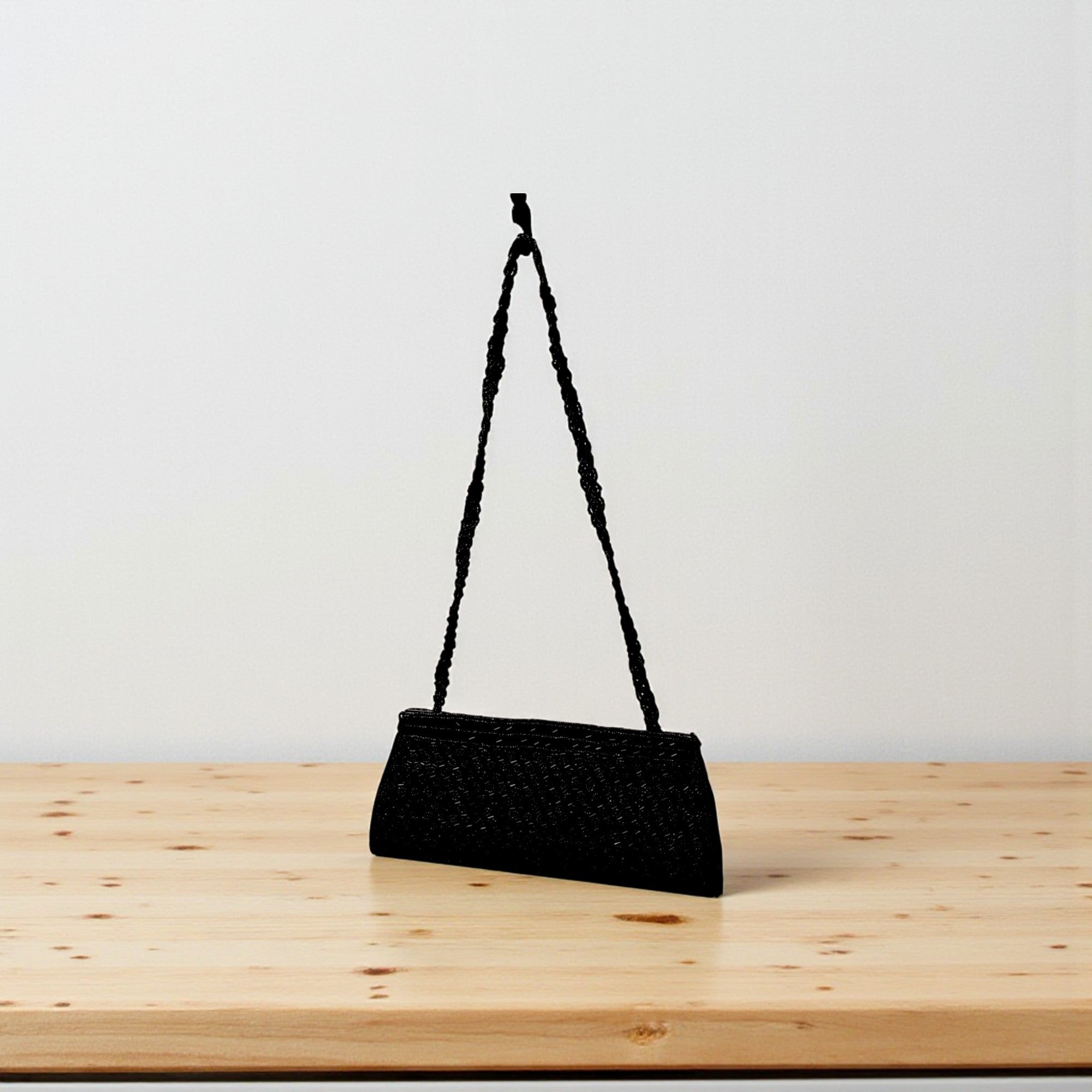 Beautiful Handmade Party-Bead Clutch with Sling Belt
