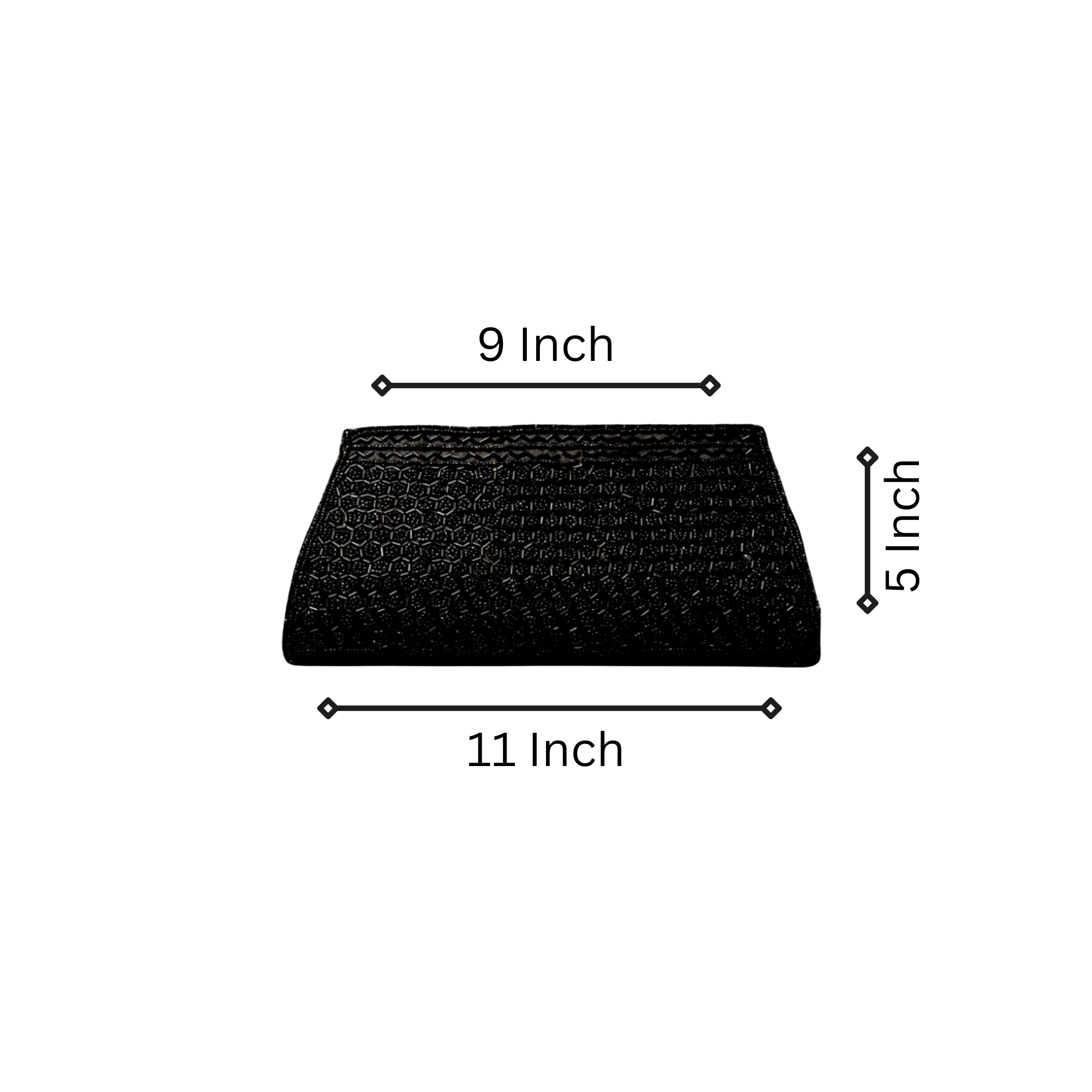 Beautiful Handmade Party-Bead Clutch with Sling Belt