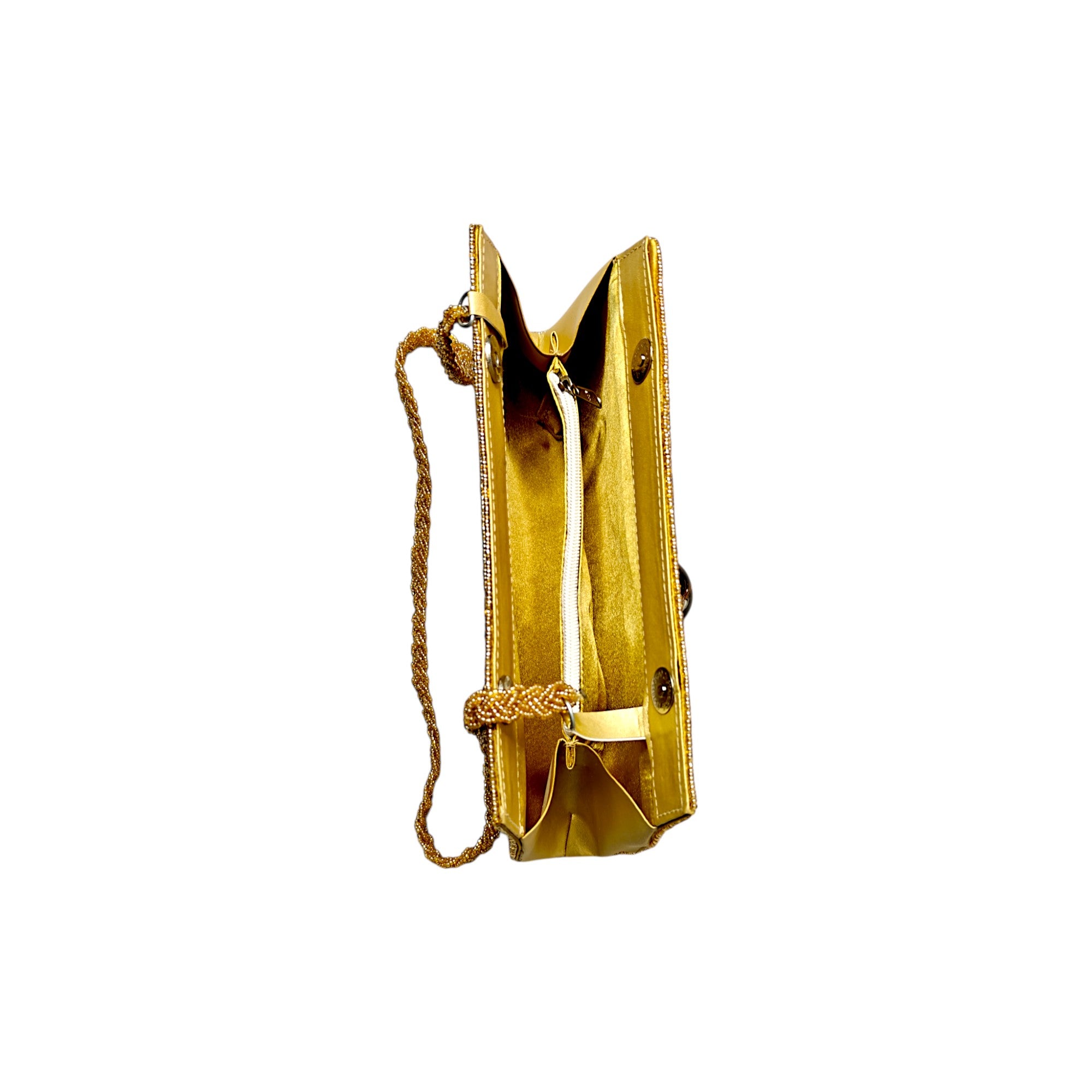 Beautiful Handmade Party-Bead Clutch with Sling Belt