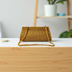 Beautiful Handmade Party-Bead Clutch with Sling Belt