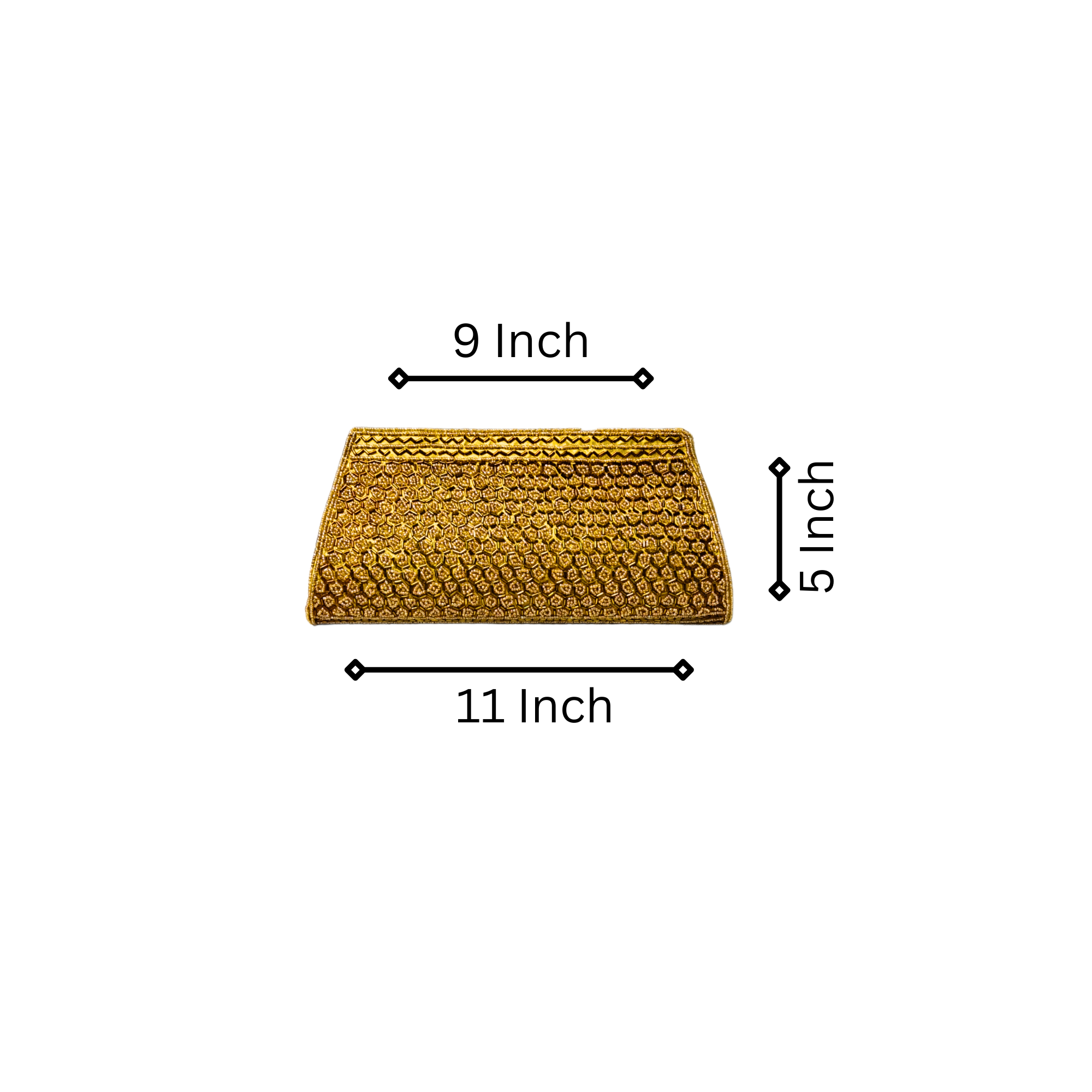 Beautiful Handmade Party-Bead Clutch with Sling Belt