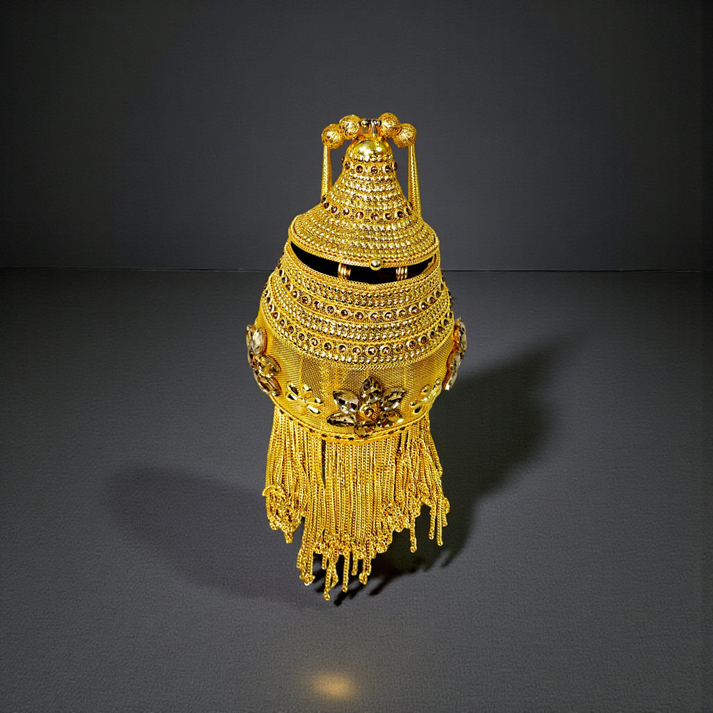 Royal Gold Embellished Bridal Potli with Tassel