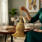 Royal Gold Embellished Bridal Potli with Tassel