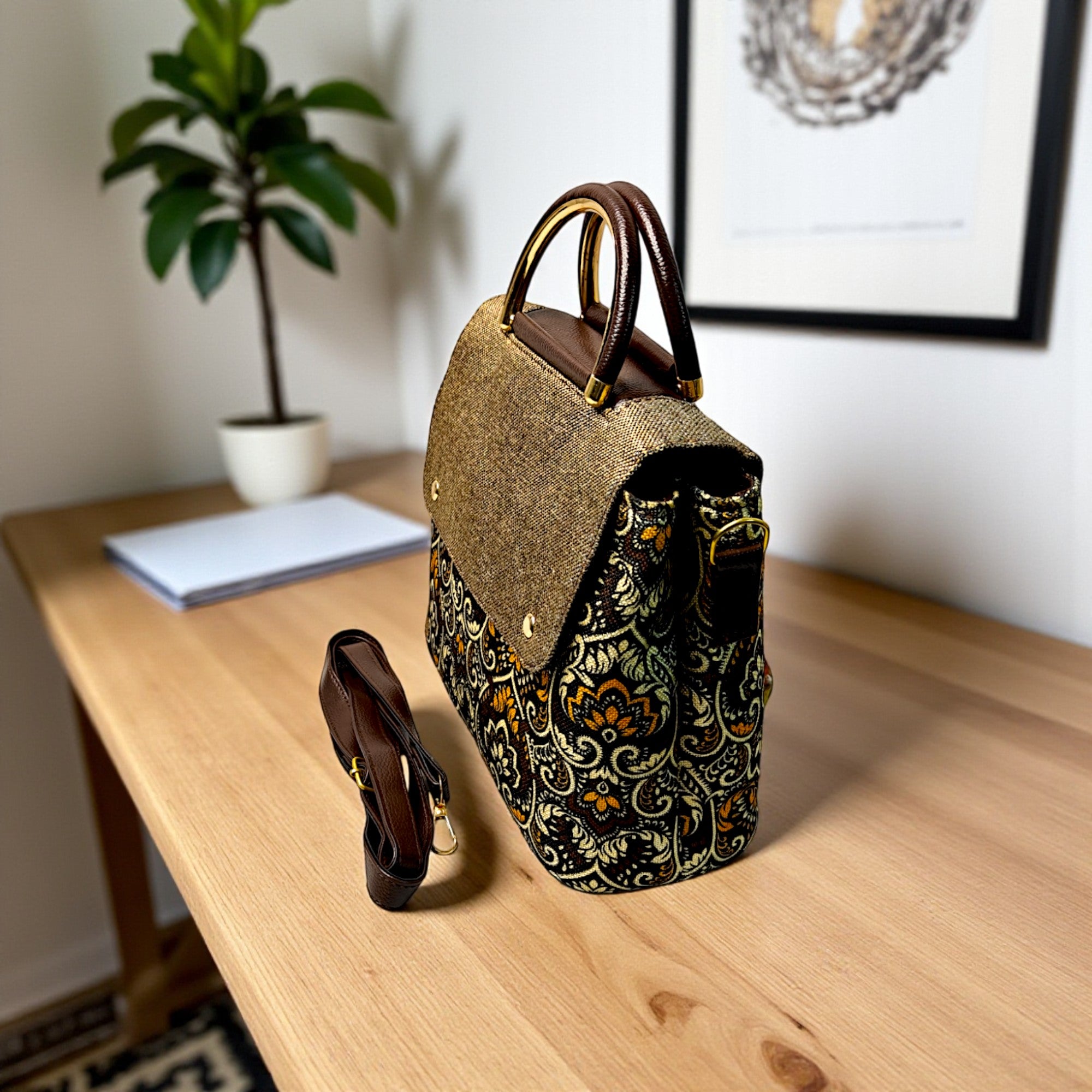 Premium Hand Bag with Shoulder Belt