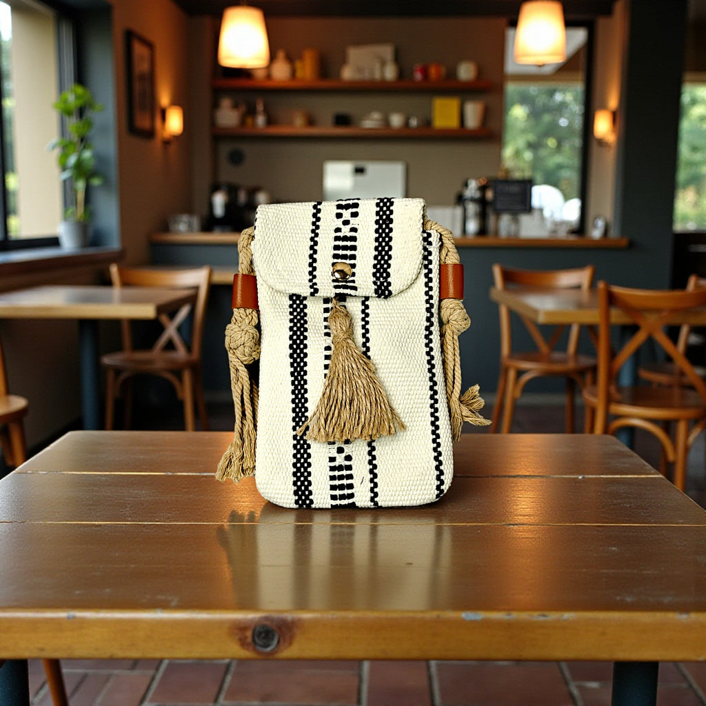 Handwoven Boho Mobile Purse for Women