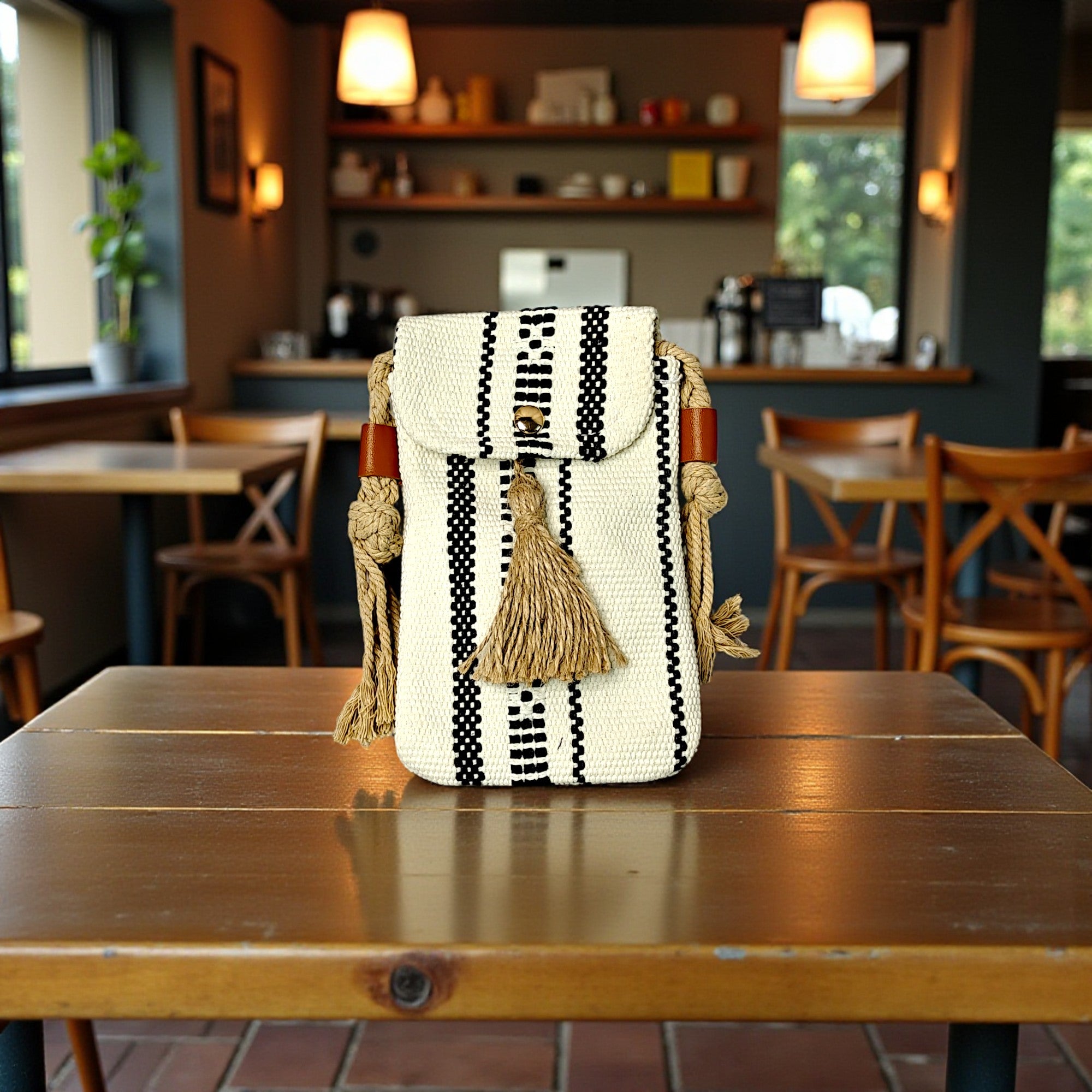 Handwoven Boho Mobile Purse for Women