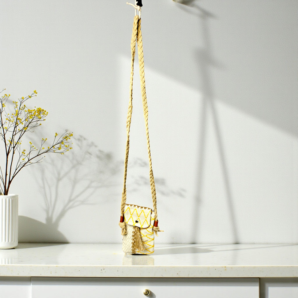 Hand Woven Mobile Sling Bag