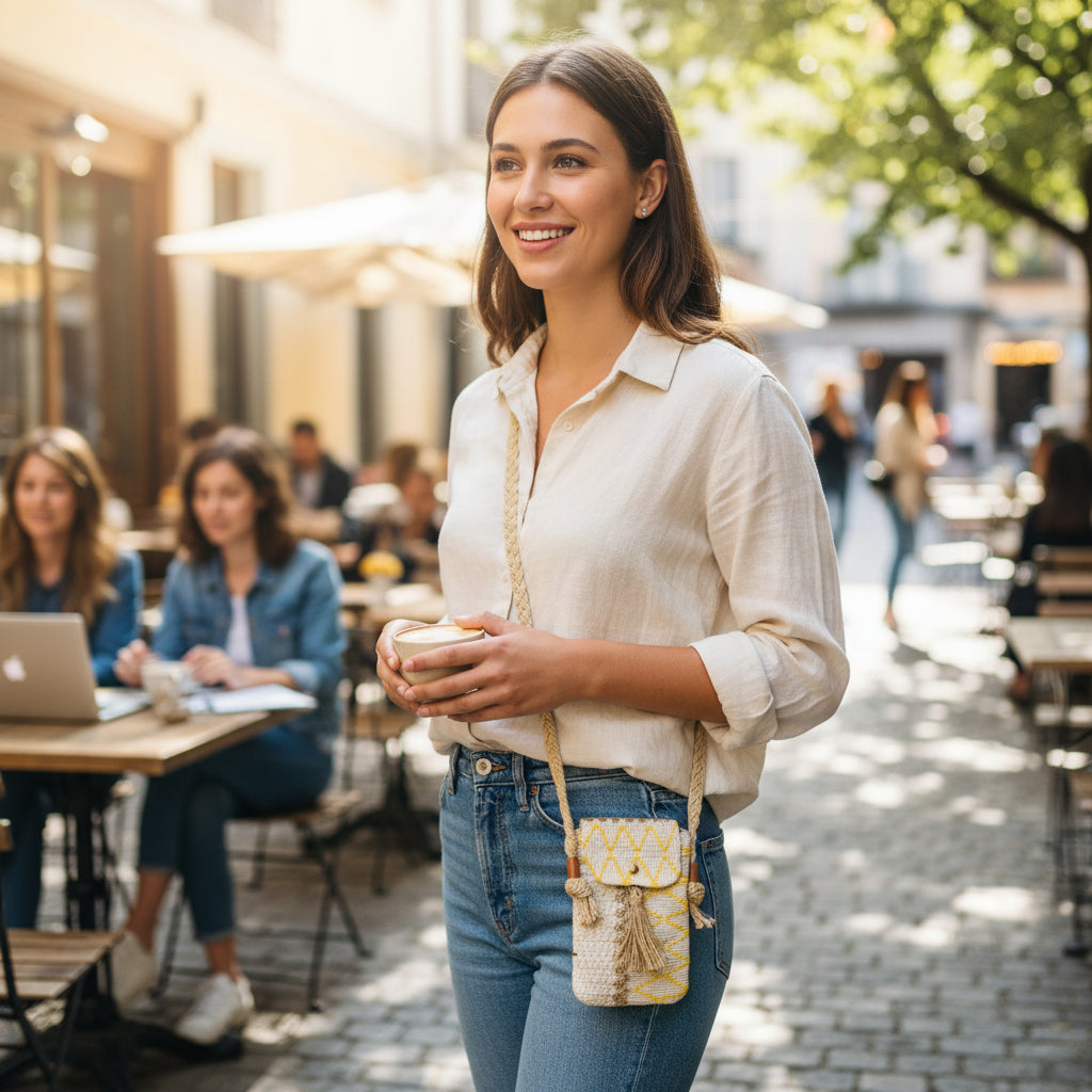 Hand Woven Mobile Sling Bag