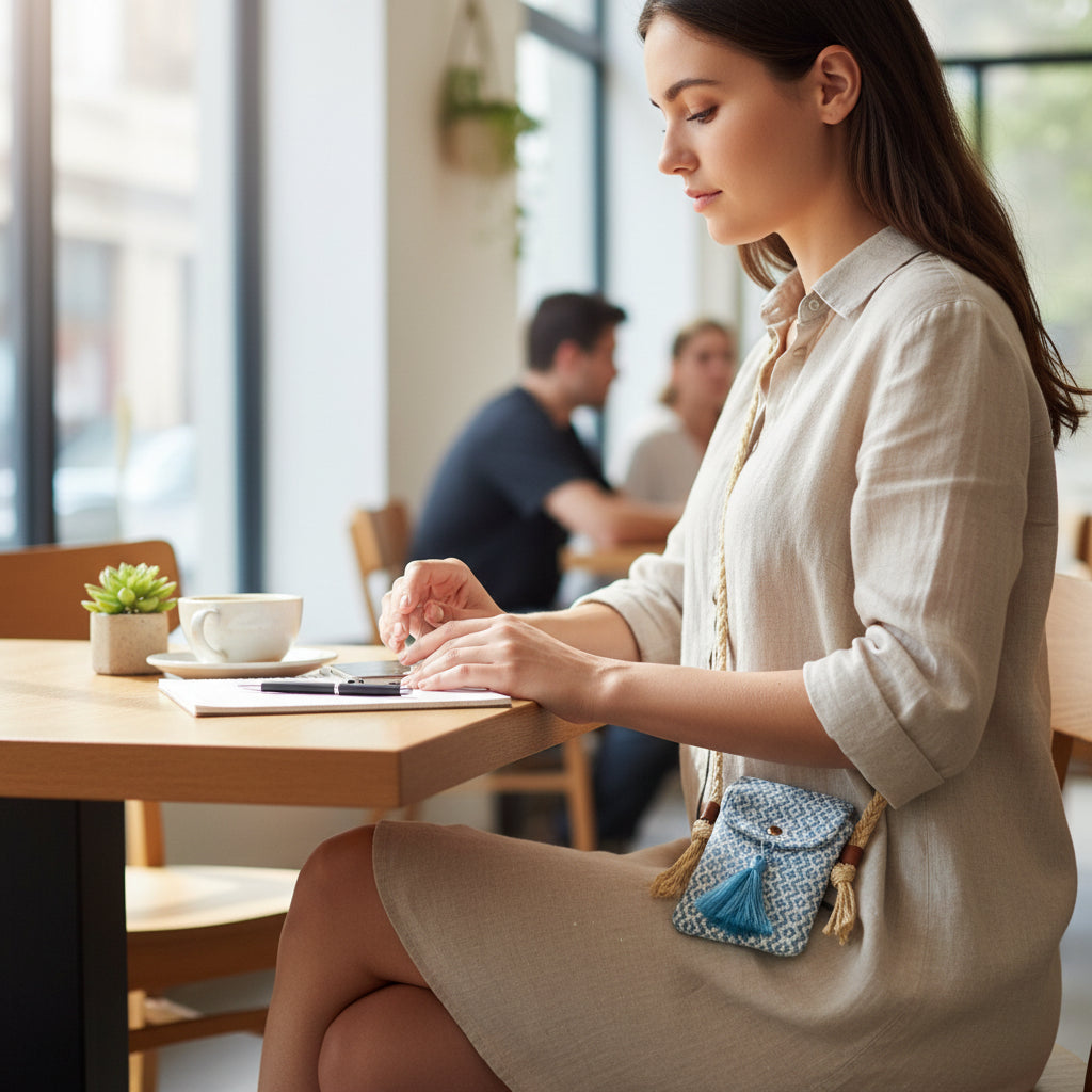 Hand Woven Mobile Sling Bag