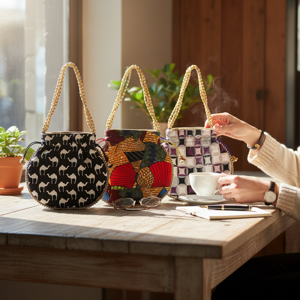 Premium Party Clutch Potli for Women - Set of 4