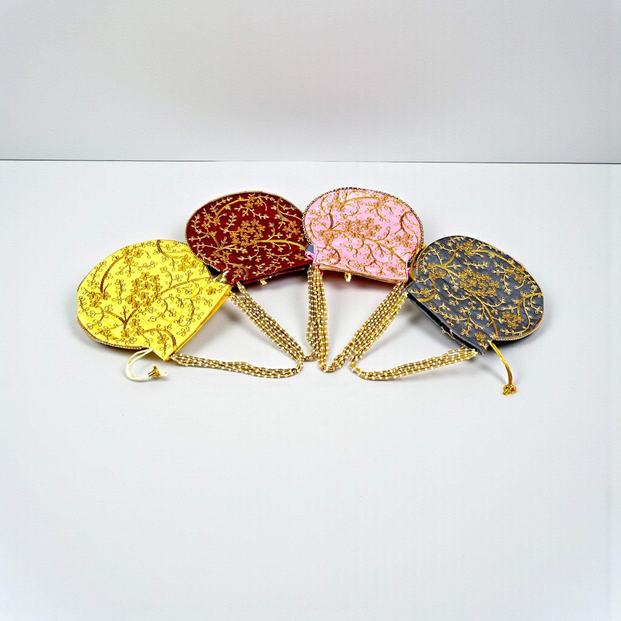Premium Party Clutch Potli for Women | Wedding, Festive & Gifting Ethnic Bag - Set of 4