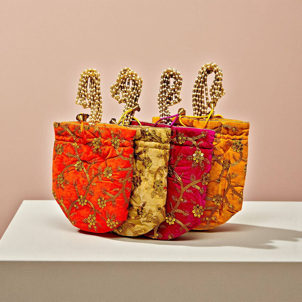 Premium Party Clutch Potli - Set of 4