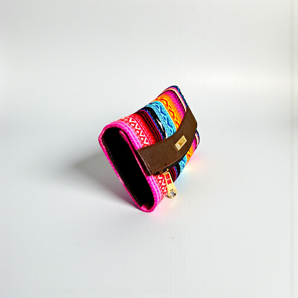 Colorful Ethnic Fabric Clutch Wallet for Women