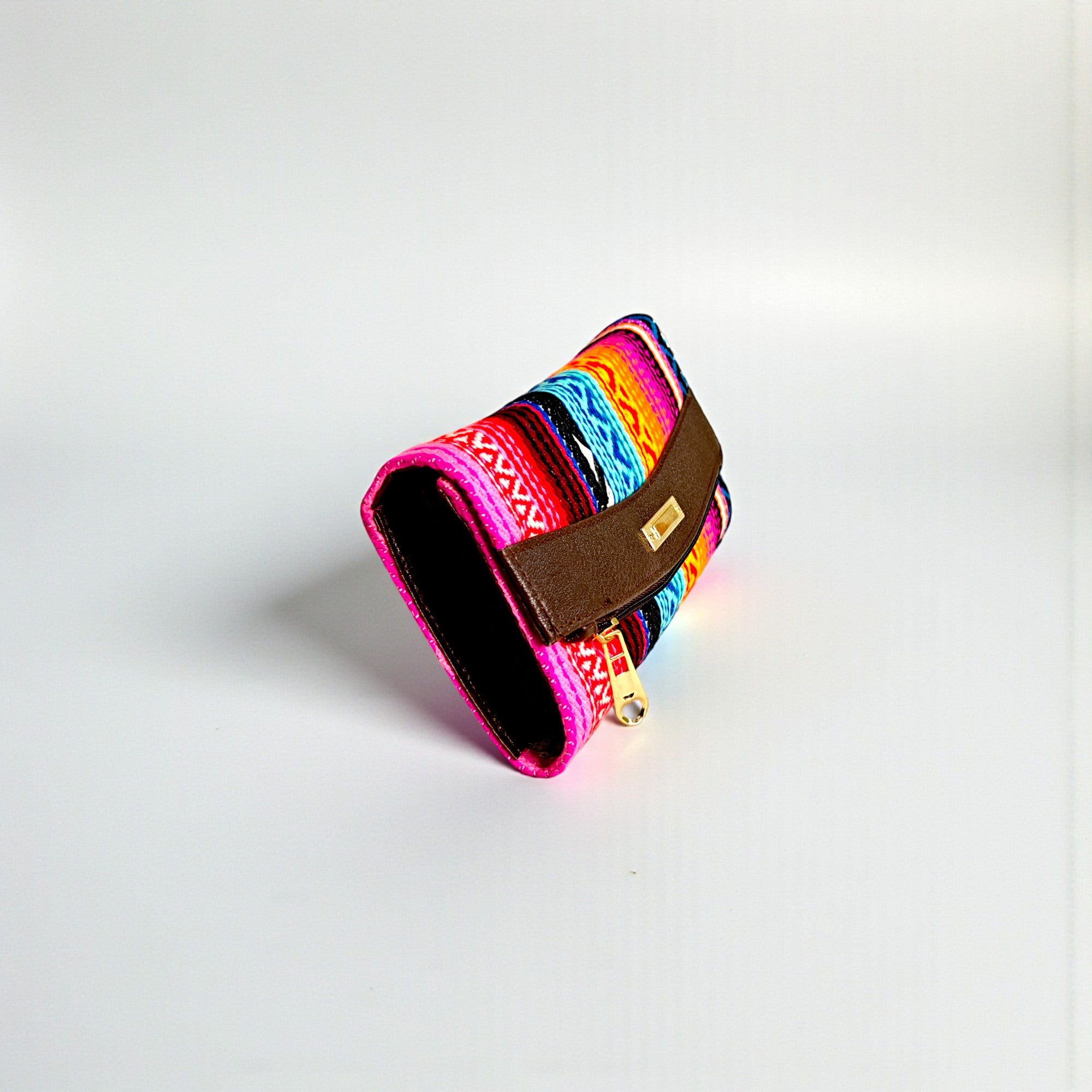 Colorful Ethnic Fabric Clutch Wallet for Women