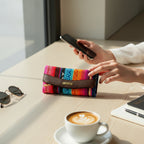 Colorful Ethnic Fabric Clutch Wallet for Women