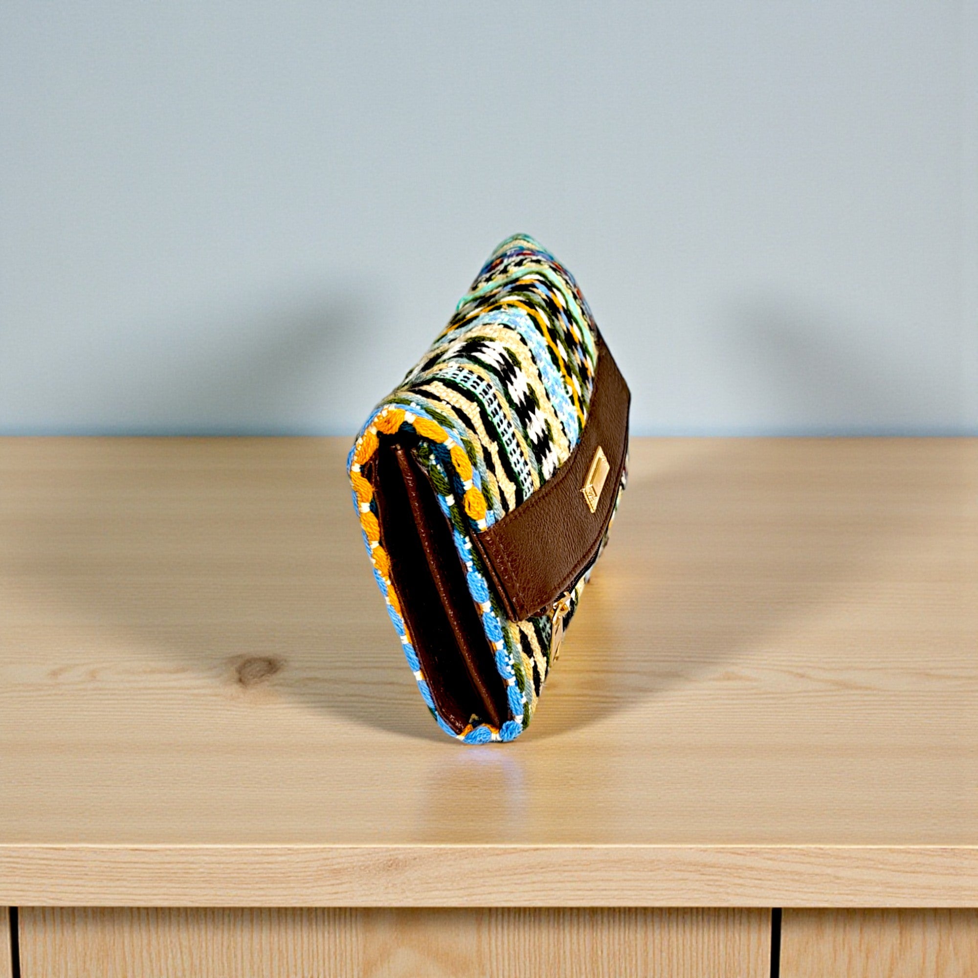 Colorful Ethnic Fabric Clutch Wallet for Women