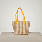 Yellow Printed Handcrafted Tote Bag