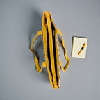 Yellow Printed Handcrafted Tote Bag