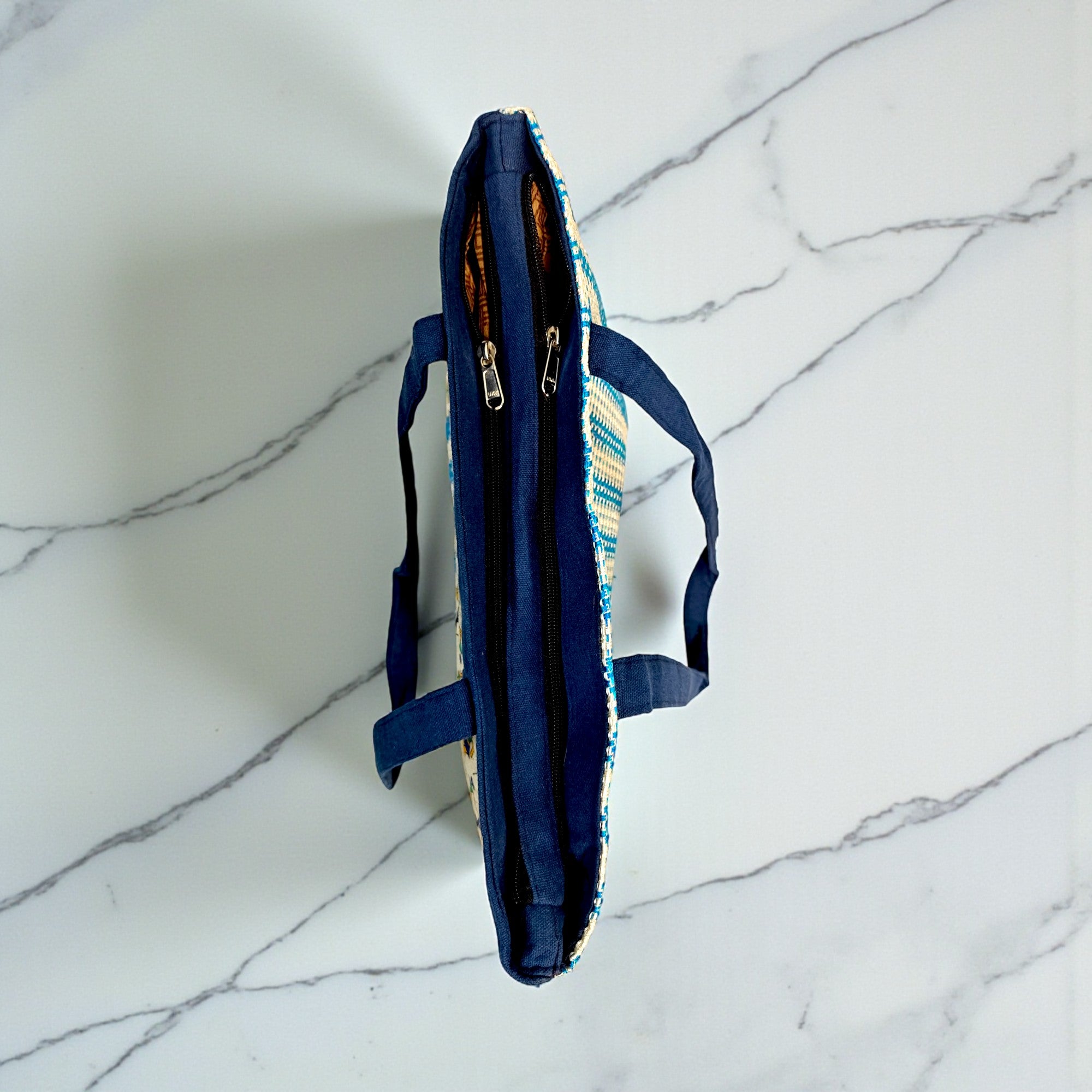 Yellow Printed Handcrafted Tote Bag