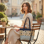 Yellow Printed Handcrafted Tote Bag