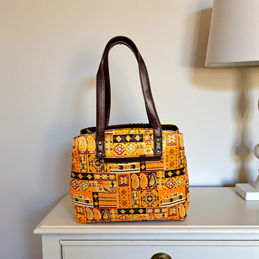 Handcrafted Ethnic Printed Handbag for Women