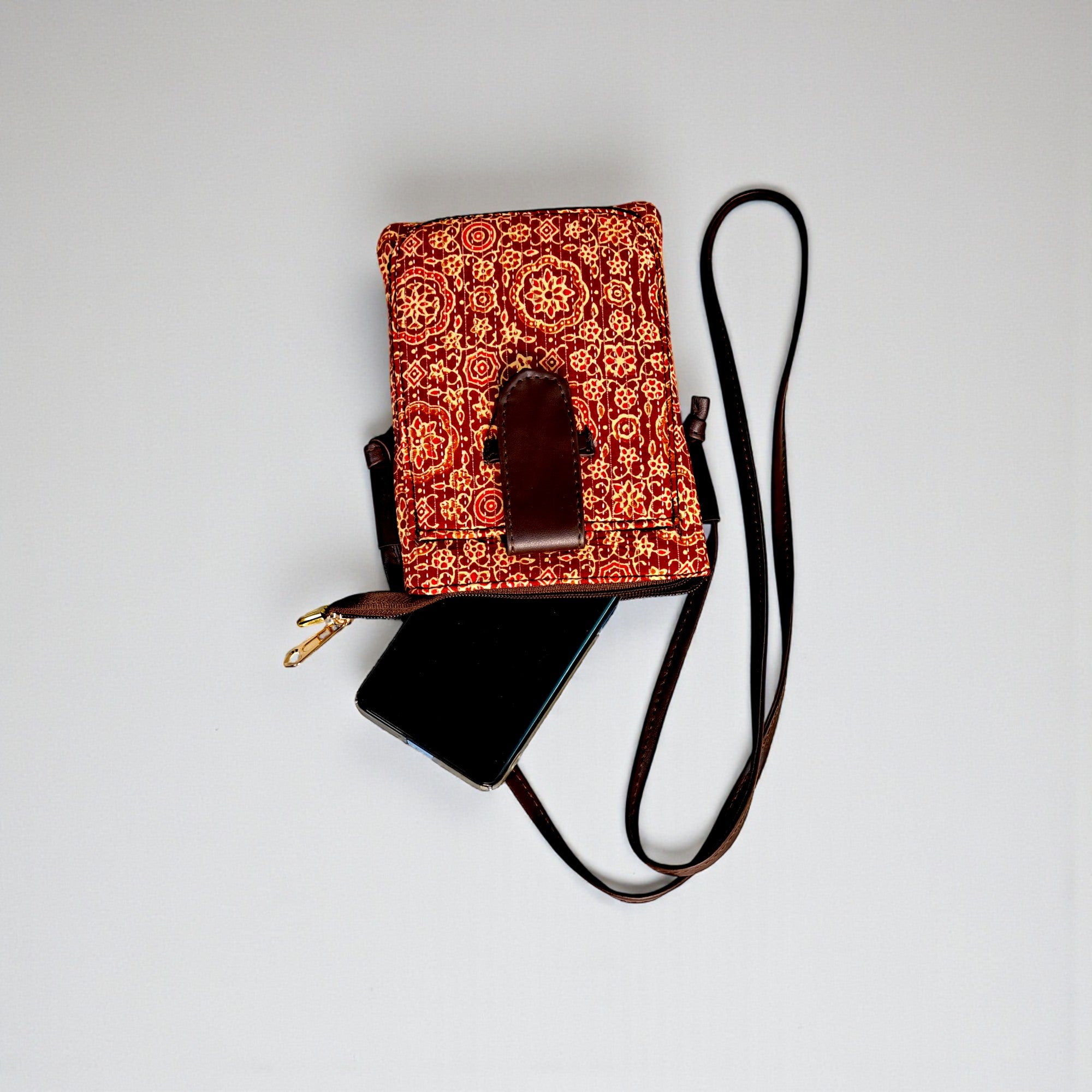 Handmade Ethnic Sling Bag for Women | Printed Crossbody Purse