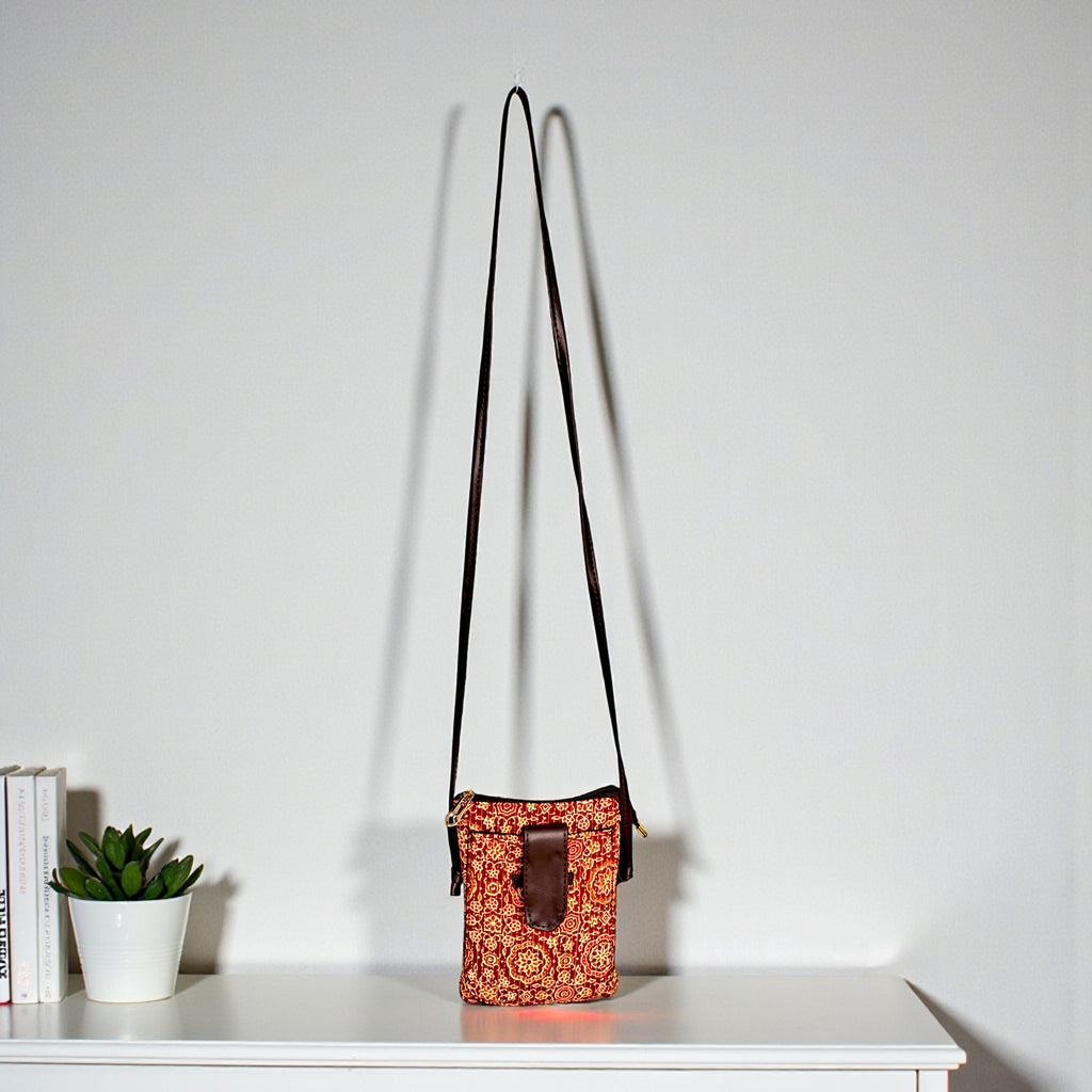 Handmade Ethnic Sling Bag for Women | Printed Crossbody Purse