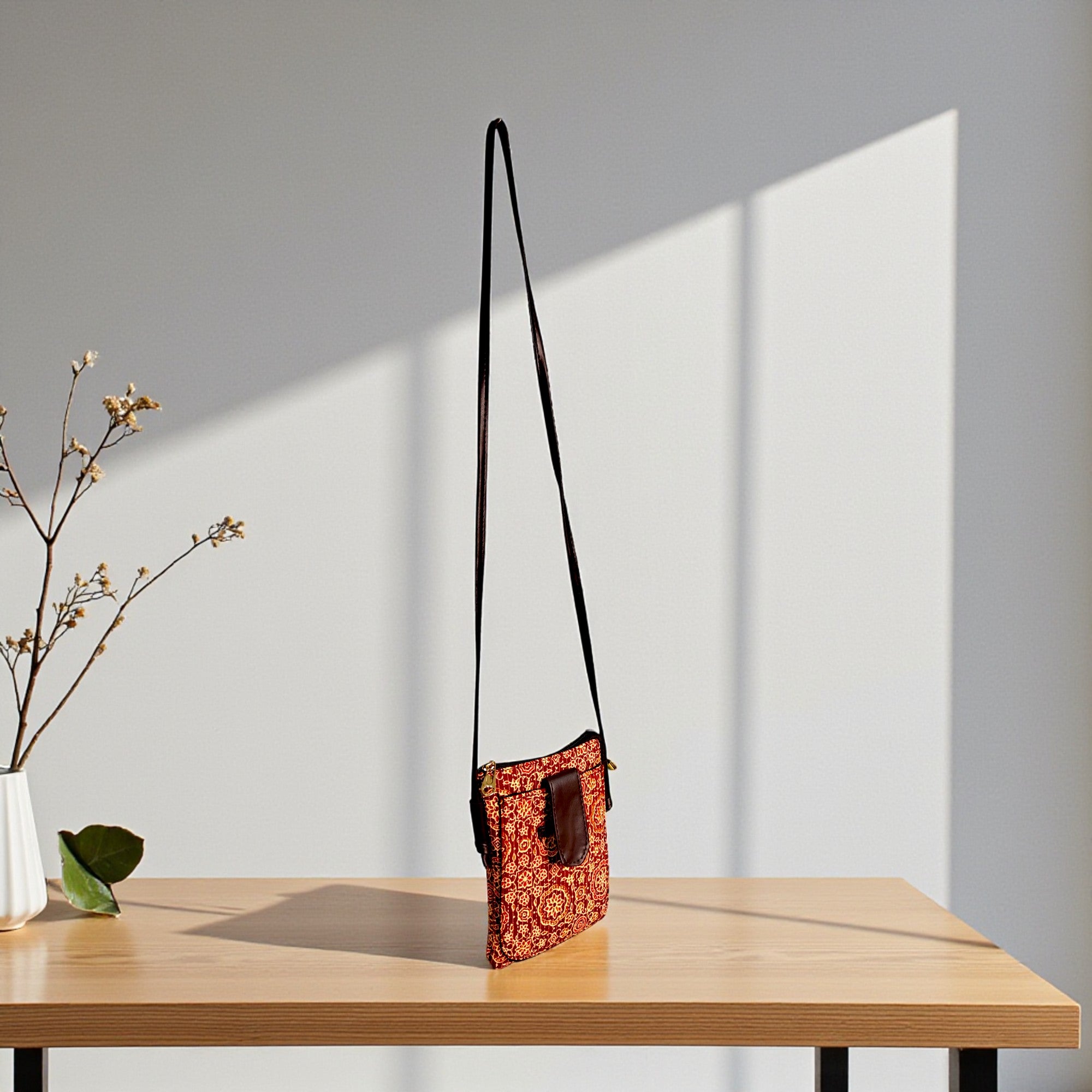 Handmade Ethnic Sling Bag for Women | Printed Crossbody Purse