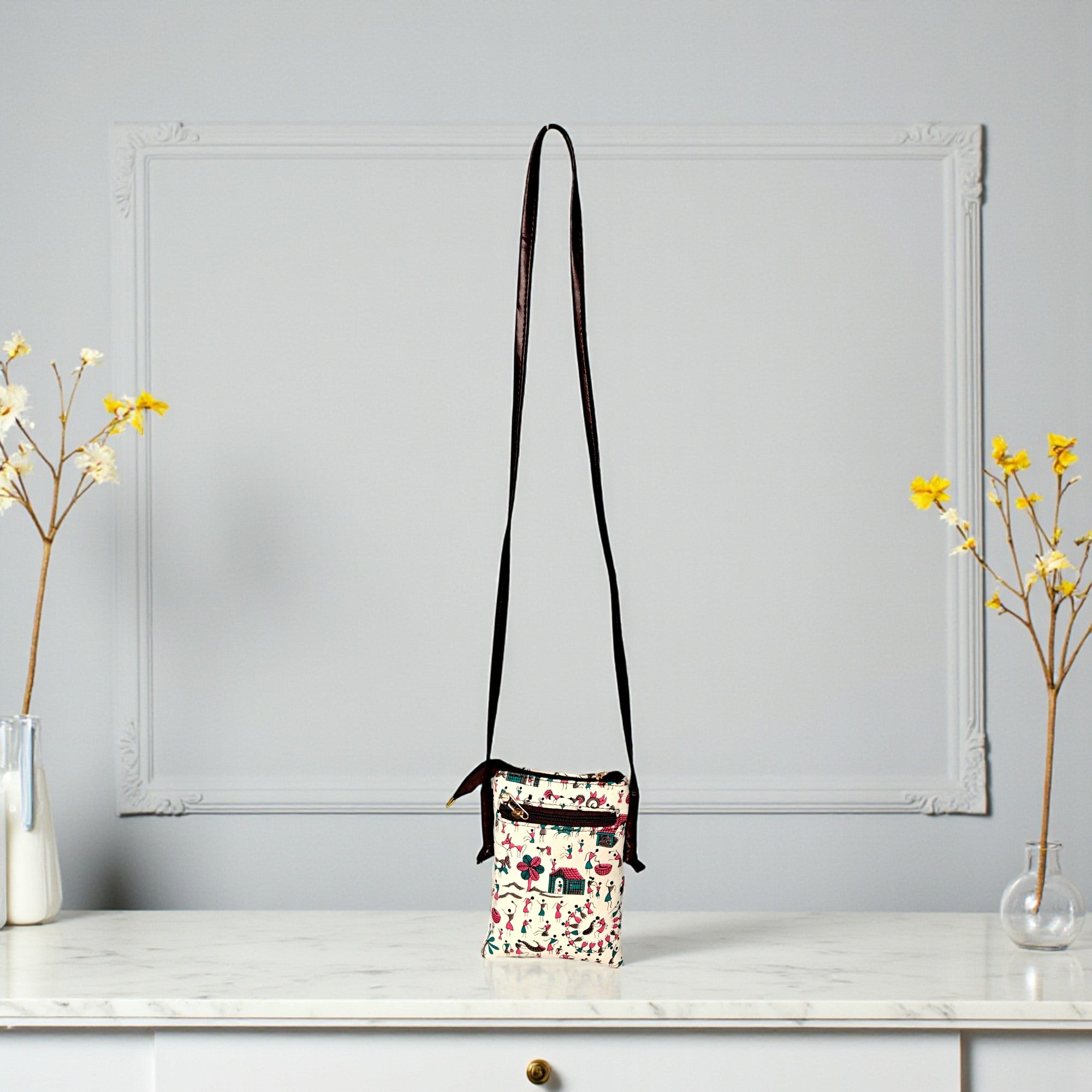 Handmade Ethnic Sling Bag for Women | Printed Crossbody Purse