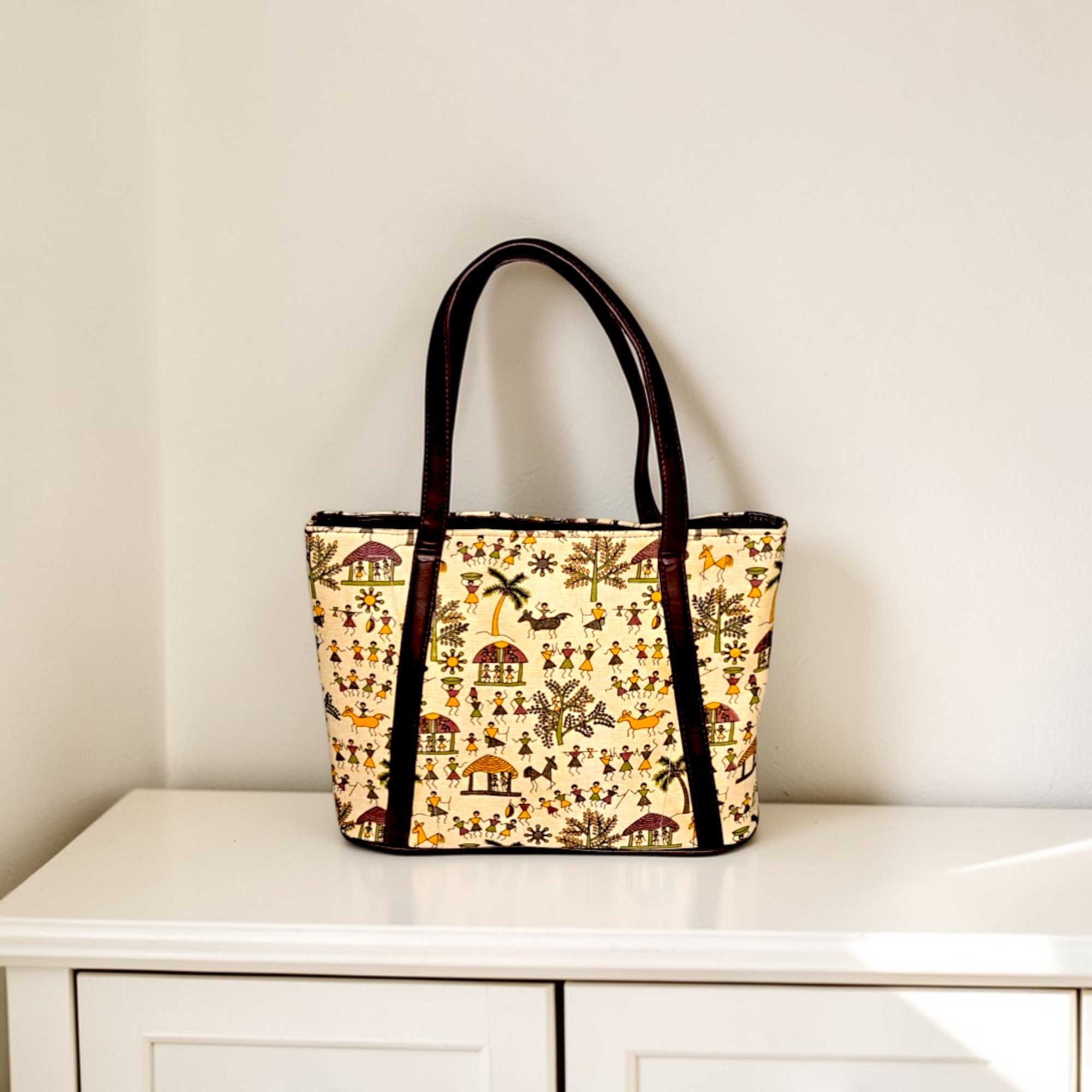 Handcrafted Ethnic Printed Handbag for Women