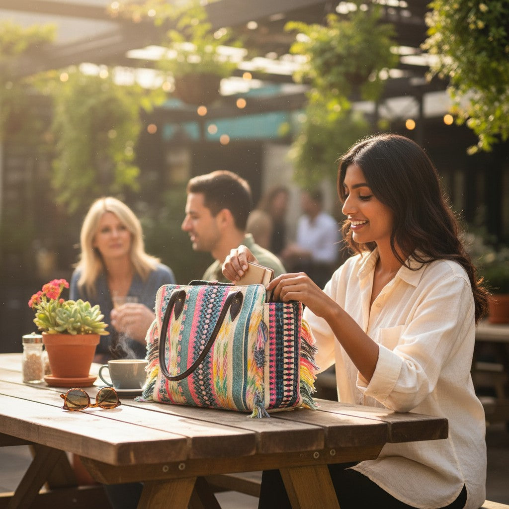 Handcrafted Boho Laptop Bag for Women