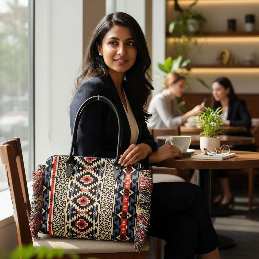 Handcrafted Boho Laptop Bag for Women