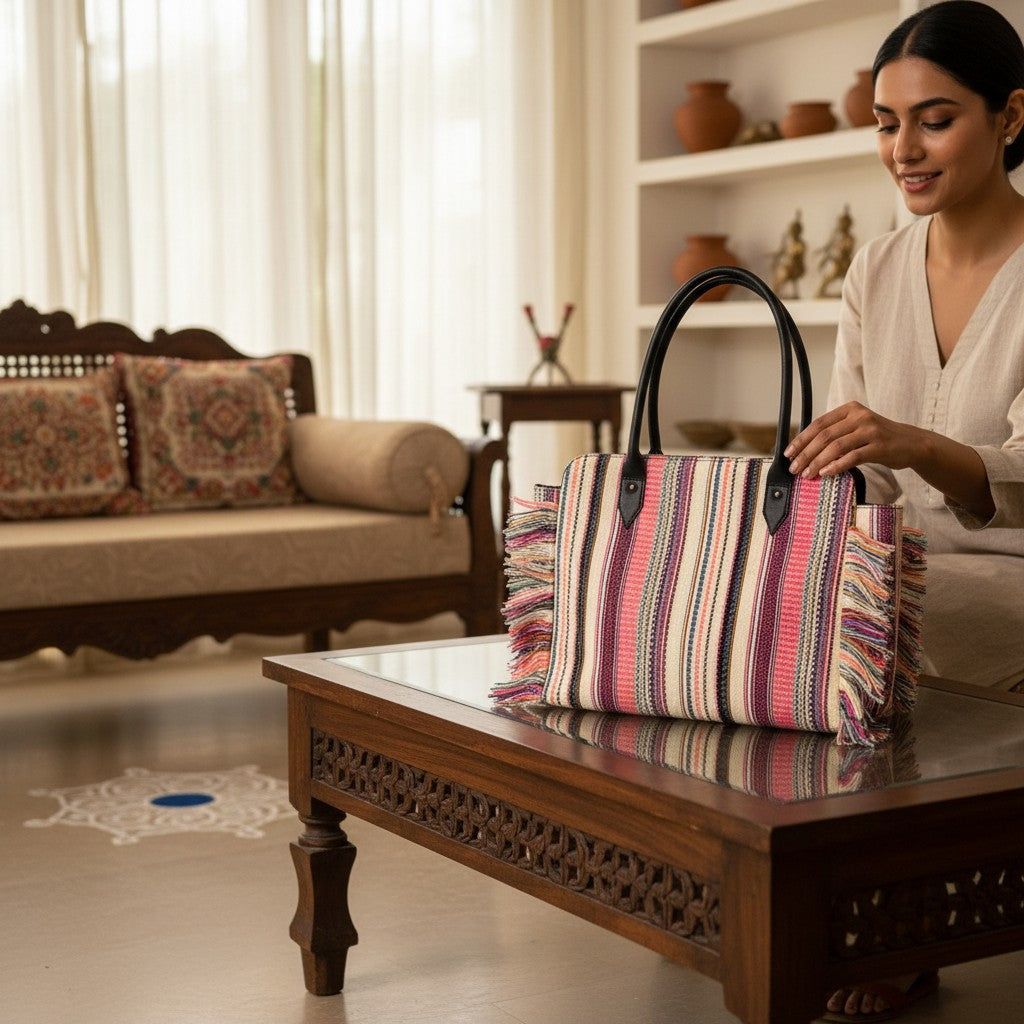 Handcrafted Boho Laptop Bag for Women