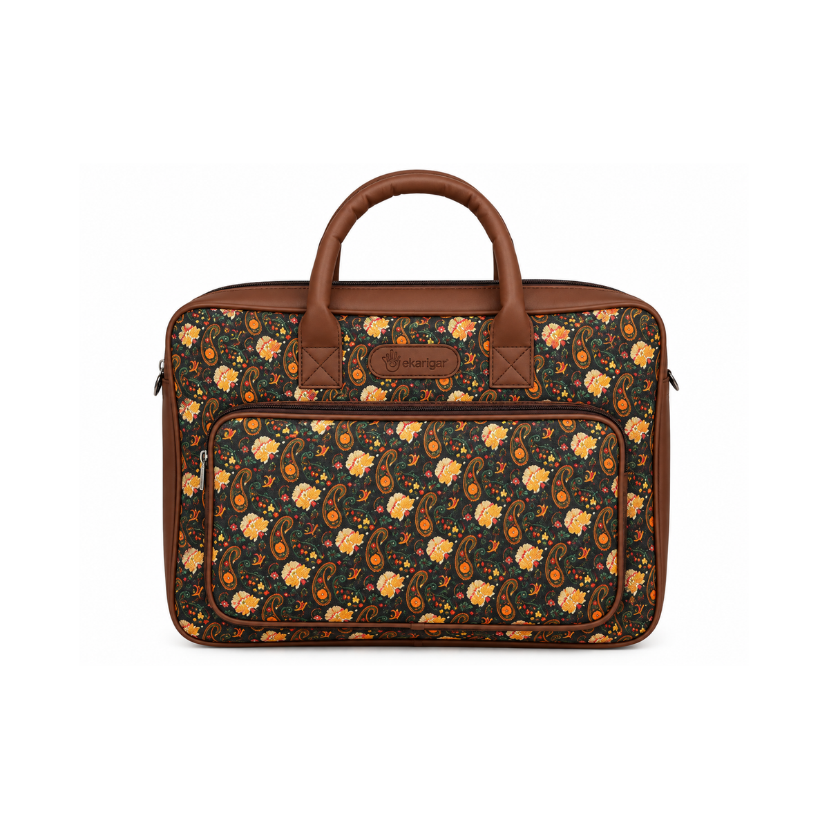 Kalamkari Inspired Printed Laptop Bag