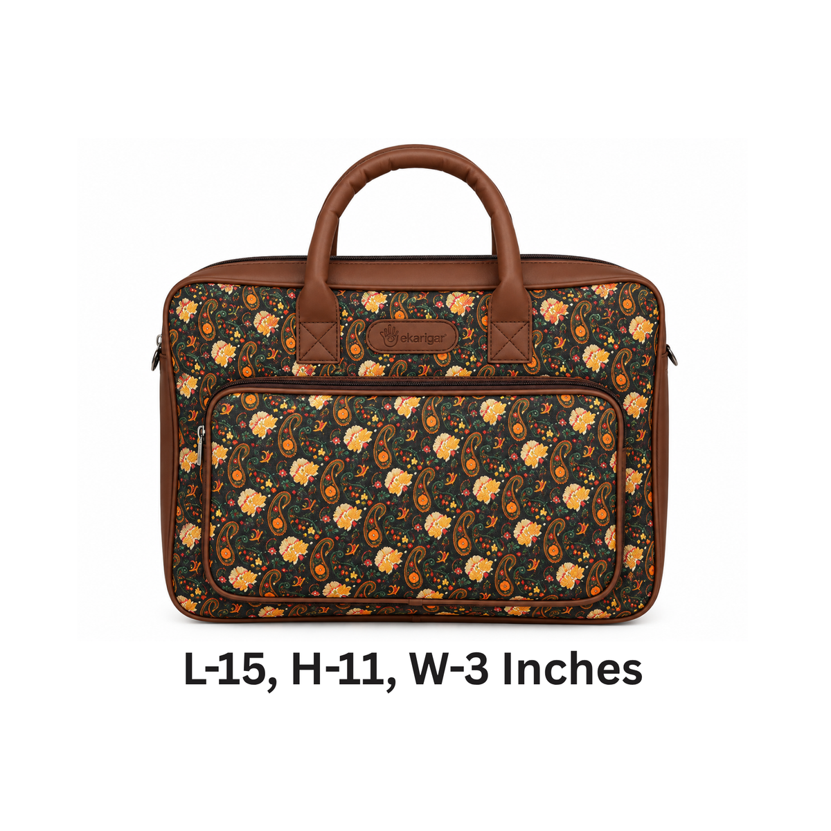 Kalamkari Inspired Printed Laptop Bag