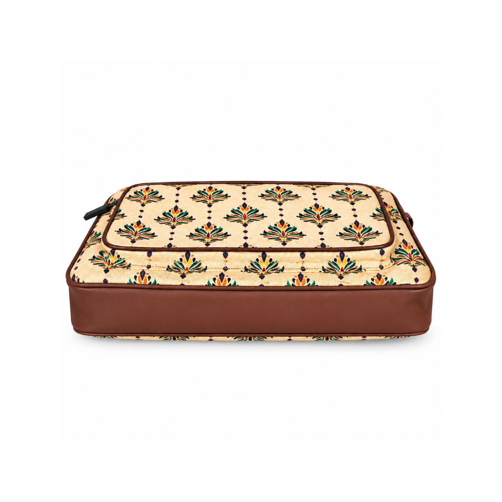 Kalamkari Inspired Printed Laptop Bag